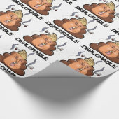 Funny Donald Trump - Trumpy-Poo Poo Emoji Icon Cadeaupapier (Hoek)