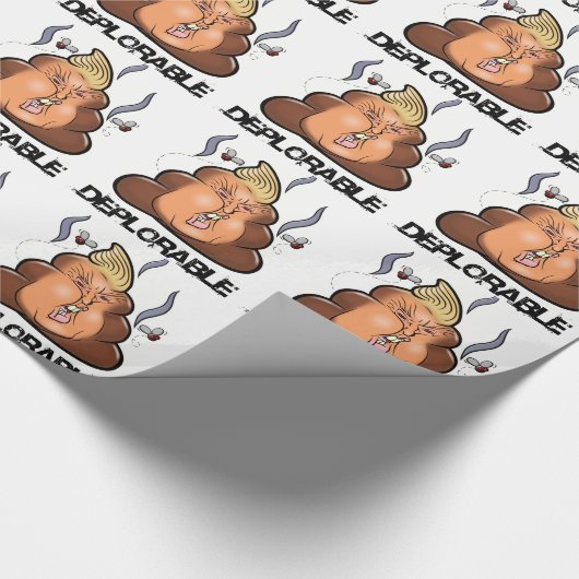 Funny Donald Trump - Trumpy-Poo Poo Emoji Icon Cadeaupapier (Hoek)