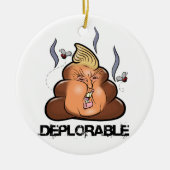 Funny Donald Trump - Trumpy-Poo Poo Emoji Icon Keramisch Ornament (Voorkant)
