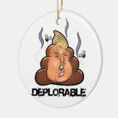 Funny Donald Trump - Trumpy-Poo Poo Emoji Icon Keramisch Ornament (Links)