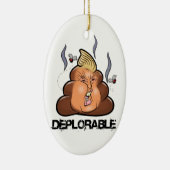 Funny Donald Trump - Trumpy-Poo Poo Emoji Icon Keramisch Ornament (Rechts)