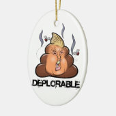 Funny Donald Trump - Trumpy-Poo Poo Emoji Icon Keramisch Ornament (Links)