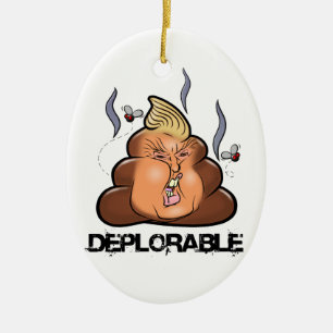 Funny Donald Trump - Trumpy-Poo Poo Emoji Icon Keramisch Ornament