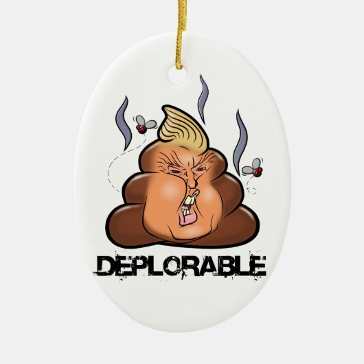 Funny Donald Trump - Trumpy-Poo Poo Emoji Icon Keramisch Ornament (Voorkant)