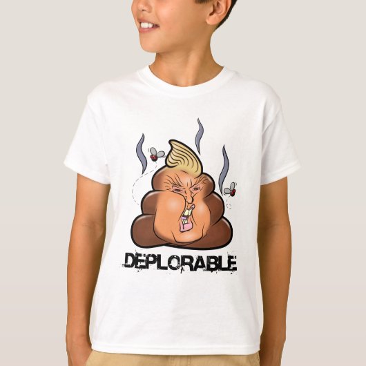 Funny Donald Trump - Trumpy-Poo Poo Emoji Icon T-shirt (Voorkant)