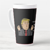 Funny Donald Trump Vaderdag Dad Black Color Latte Mok (Linkerhoek)