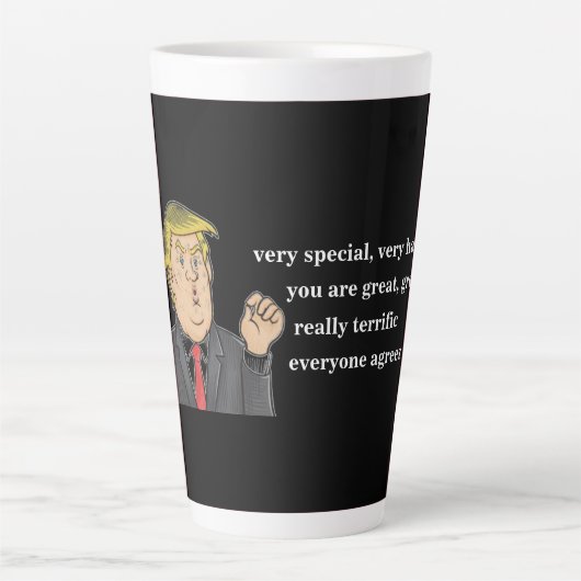 Funny Donald Trump Vaderdag Dad Black Color Latte Mok (Voorkant)