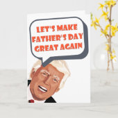 Funny Donald Trump Vaderdag Kaart (Gele Bloem)