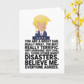 Funny Donald Trump Vaderdag Kaart (Gele Bloem)