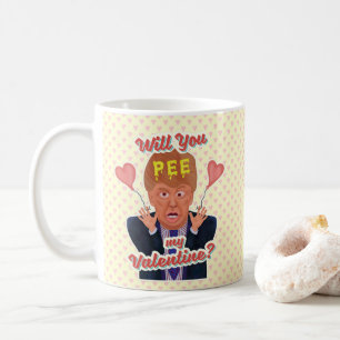 Funny Donald Trump Valentijnsdag Pee Tape Joke Koffiemok