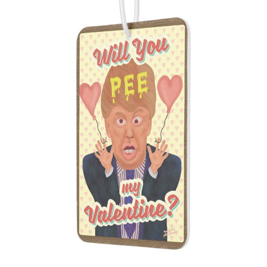 Funny Donald Trump Valentijnsdag Pee Tape Joke Luchtverfrisser (Links)