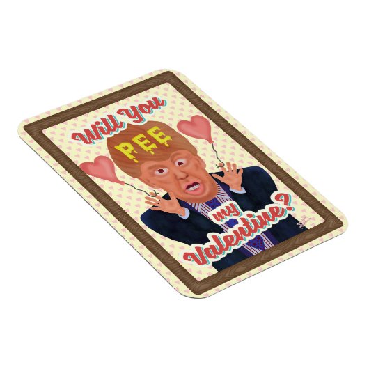Funny Donald Trump Valentijnsdag Pee Tape Joke Magneet (Rechterzijde)