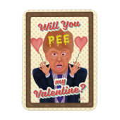 Funny Donald Trump Valentijnsdag Pee Tape Joke Magneet (Verticaal)