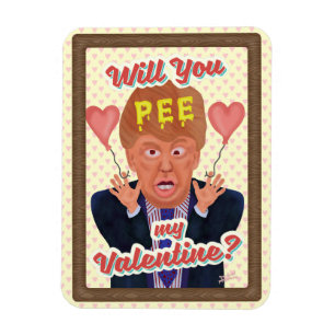 Funny Donald Trump Valentijnsdag Pee Tape Joke Magneet
