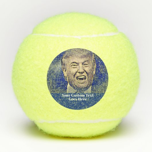 Funny Donald Trump voegt Jouw tekst toe Tennisballen (Voorkant)