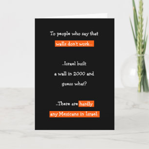 Funny Donald Trump Wall Joke citaat politieke humo Feestdagen Kaart