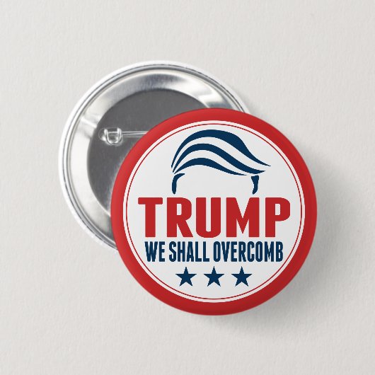 Funny Donald Trump - We zullen overcomb Ronde Button 5,7 Cm (Voorkant /achterkant)
