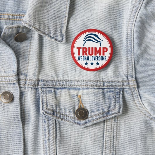 Funny Donald Trump - We zullen overcomb Ronde Button 5,7 Cm (In situ)
