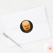 Funny Donald Trumpkin Pumpkin Jack-o-lantern Ronde Sticker (Envelop)