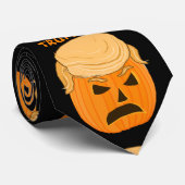 Funny Donald Trumpkin Pumpkin Jack-o-lantern Stropdas (Opgerold)