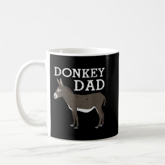 Funny Donkey Art voor papa Mannen Donkey Lover Mul Koffiemok (Links)