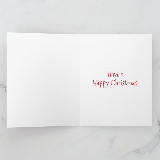 Funny Donkey Christmas Kaart (Binnen)