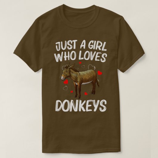 Funny Donkey Design for Women Girls Mule Animal Fa T-shirt (Design voorkant)