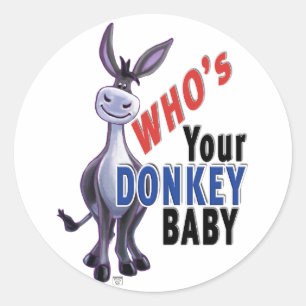 Funny Donkey, die je Donkey-Baby is Ronde Sticker