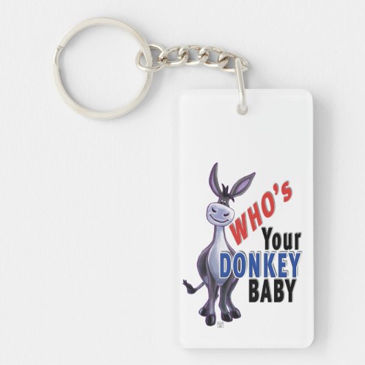 Funny Donkey, die je Donkey-Baby is Sleutelhanger (Voorkant)