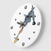 Funny Donkey en Carrot Wall Clock Grote Klok (Hoek)