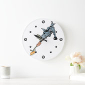 Funny Donkey en Carrot Wall Clock Grote Klok (Huis)