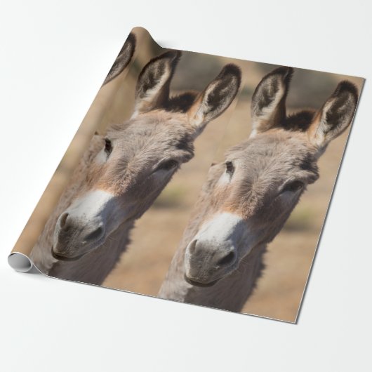 Funny Donkey Face Cadeaupapier (Uitgerold)