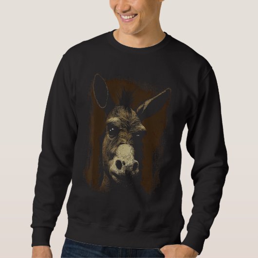 Funny Donkey Face Gifts for Donkeys Lovers Graphic Trui (Voorkant)