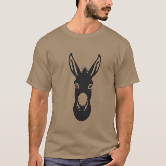 Funny Donkey Face Mannen T-shirt – Hilarisch cadea (Voorkant)