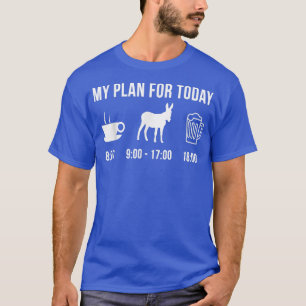 Funny Donkey Farmer mijn plan voor vandaag T-shirt