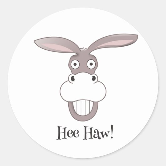 Funny Donkey Gezicht Cartoon Sticker (Voorkant)