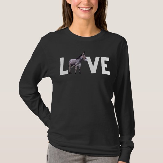 Funny Donkey Love Farmer T-shirt (Voorkant)