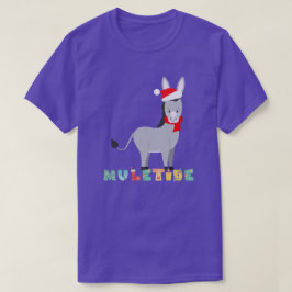 Funny Donkey Muletide Kerstmis T-shirt