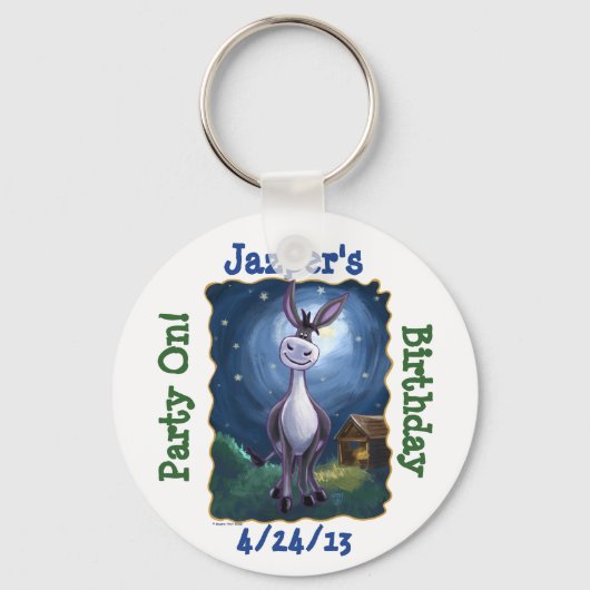 Funny Donkey Personalized Party Favor Sleutelhange Sleutelhanger (Voorkant)