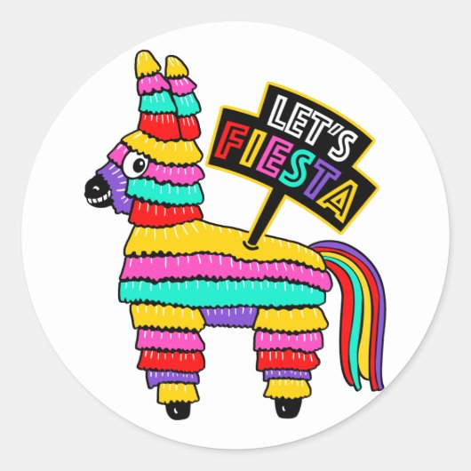 Funny donkey piñata stickers (Voorkant)
