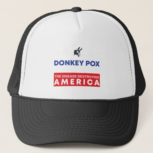 Funny Donkey Pox de ziekte die Amerika vernietigt Trucker Pet (Voorkant)