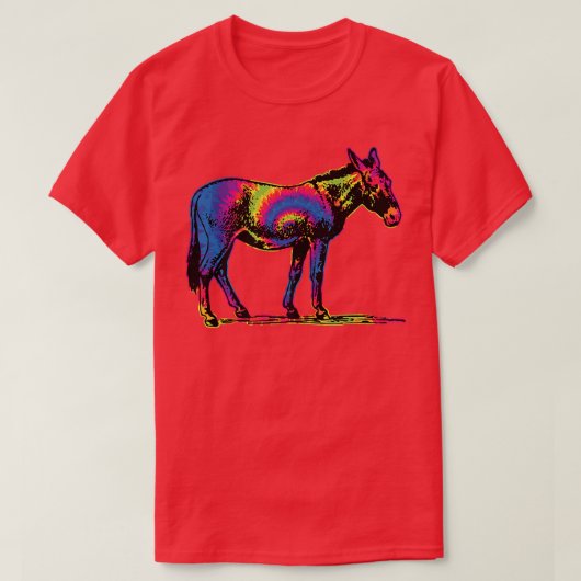 Funny Donkey Tie Dye  Donkey Lovers Donkey T-shirt (Design voorkant)