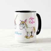 Funny Donkey Unicorn gepersonaliseerd Mok (Voorkant rechts)