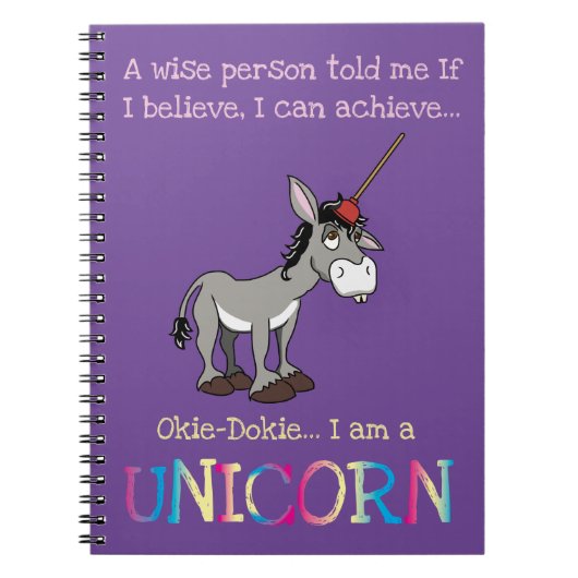 Funny Donkey Unicorn Notitieboek (Voorkant)
