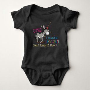 Funny Donkey Unicorn Romper