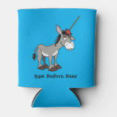 Funny Donkey verandert in een Unicorn Blikjeskoeler (Voorkant)