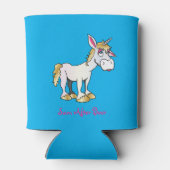 Funny Donkey verandert in een Unicorn Blikjeskoeler (Achterkant)