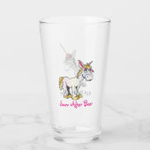 Funny Donkey verandert in een Unicorn Glas (Achterkant)