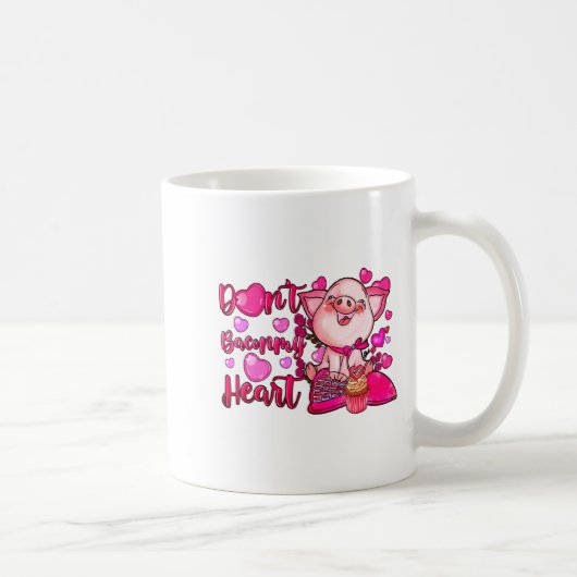 Funny Dont Bacon My Heart Cute G Valentines Da Koffiemok (Rechts)
