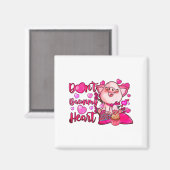 Funny Dont Bacon My Heart Cute G Valentines Da  Magneet (Voorkant / Achterkant)